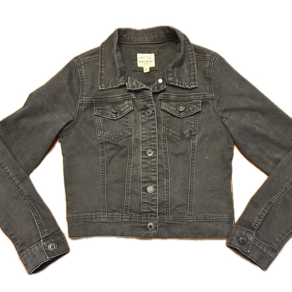 Morgan Wallen upcycled Black Denim Jean Jacket - Picture 4 of 6